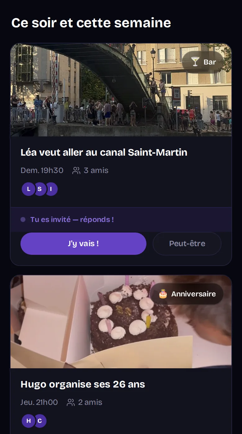 Le fil de Wooz' avec les plans de tes amis